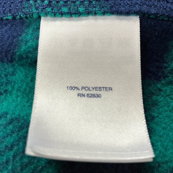 Land’s End pullover fleece, navy/green, MP - Picture 3 of 5
